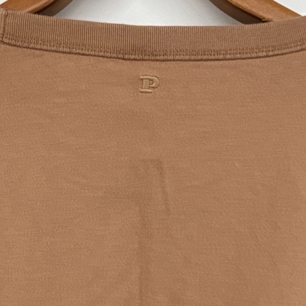 PINK Victoria's Secret Beige Pima Cotton Club Tee Graphic Print Athletic Crop XL - Picture 7 of 9